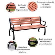 Panchina Da Esterno, Panchina Da Giardino Con Doppio Schienale In Plastica Anticorrosiva Per Balcone In Legno, Mobili Da Giardino, Panchina In Alluminio Pressofuso Per Il Tempo Libero, Per Veranda