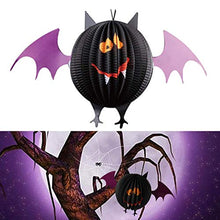 ARTFFEL Vola 2pcs Halloween Lanterne Creativo Hanging Delicato Modello di Grandi Dimensioni Bat Tatuaggi Lanterna Luce Scene Bonus for Ambientazione Esterna Partito .Compleanno