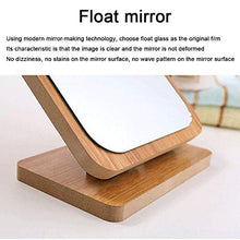 XJZSD Specchio Pieghevole Portatile, Cornice in Legno Antico Camera da Letto Vanity Desk da bancone da Bagno per Il Bagno per Il Bagno Make up ingrandimento Marrone