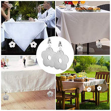 Yisscen Fermagli per tovaglie acciaio inossidabile, pesi per tovaglie con clip in acciaio, fermagli per tovaglie, ideali per la decorazione di matrimoni in giardino di famiglia, argento (8PCS)
