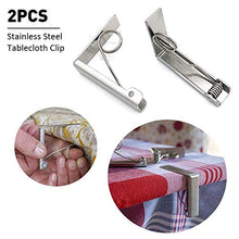 Luminiu - Fermatovaglia in Acciaio Inox, 2 Clip per tovaglia, ad Alta Resistenza, Elastica, con Grande Diametro di 6 cm di Spessore, Clip per tovaglia, Picnic, Feste, Campeggio, Matrimonio