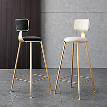 FACC Sgabelli da Bar Velluto, Sgabello da Bar Alto, Sgabelli da Bar Moderni, Sgabelli Bar Bianchi, con Sedile Posteriore E Rotondo, per Kitchen Dining Living Bistro Pub