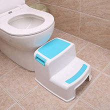 Vaorwne Sgabello Un 2 Gradini per Bambini - Sgabello per Bambini, con Impugnatura Morbida Antiscivolo per Sicurezza Come WC da Bagno Vasino da Allenamento Vasino e Sgabello da Cucina Blu