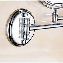 HTDZDX Specchio per Trucco Pieghevole per Bagno/Specchio per medicazione telescopico bifacciale/Specchio per Bellezza Argento
