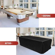 GEMITTO Copertura antipolvere per tavolo da biliardo da 2/,24/2,7 m, resistente ai raggi UV, resistente agli strappi, in tessuto di poliestere 287*155*82cm Nero