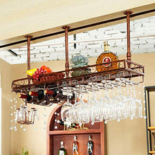 Wine Rack, Wine Rack Calici Rack, regolabile altezza del soffitto Capovolto attaccatura del supporto di Wine Glass Pendant decorazioni in cristallo stile dell'annata decorazioni applicazione Rack, 100