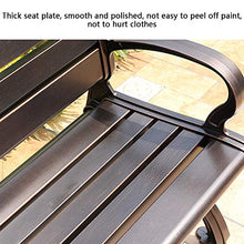outdoor product Sedie da Parco all'aperto, Panca in Metallo per terrazza Giardino con Schienale, Panche Doppie Impermeabili e antiruggine, Adatto a Famiglie e Zone di Svago