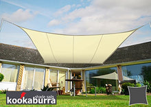 Kookaburra Tenda a Vela Avorio Impermeabile Protezione Anti Raggi 98% UV per Ombreggiare Il Giardino, Terrazzo o Balcone (Quadrata 3,0m)