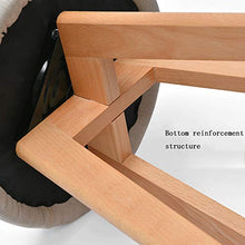 YDD Sgabello da Bar Girevole in Legno massello, Cotone/Imbottitura Morbida, Imbottitura in Spugna ad Alta densità, Struttura in Legno massello, Schienale Curvo, Elegante seggiolone Casual