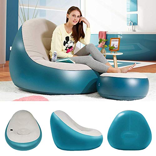 Sedile Gonfiabile Dello Sgabello Da Sole, Poltrona Ottomana Dello Strato Pigro Portatile Che Dorme Gioco Lounger Dell'interno Del Giardino Di Campeggio Esterno Singolo ( colore : Manual air pump )