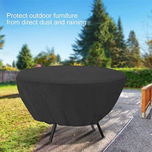 Tarente Tavola Rotonda Copertura Antipolvere Esterna Impermeabile coperture Giardino Patio mobili (Nero)