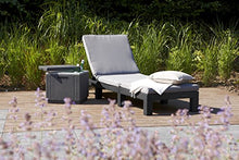 Keter Lettino Prendi Sole Daytona da Esterno con Cuscino Incluso, Grafite, 1195 x 65 x 22 centimetri