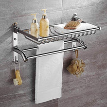AINIYF Bagno Bagno Doccia Mensola Organizzatore Parete Punch Libero Pieghevole in Acciaio Inossidabile 304 2 Tiers portasciugamani, 2 Metodi di Installazione, 3 Formati (Dimensioni: 600x260x250mm)