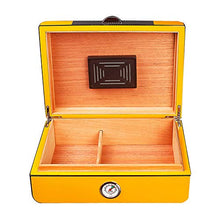 Caishuirong Cigar Box di stoccaggio Cedar Giallo Sigaro Idratante Governo Spagnolo Legno di Cedro High Light in Fibra di Carbonio Cigar Humidor Perfetto da Usare in Ufficio e Camera da Letto