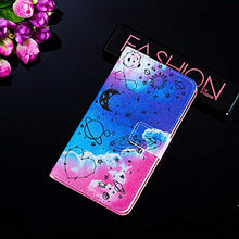 Miagon Custodia a Portafoglio con Cinturino da Polso per Samsung Galaxy S21,Creativo Universo Cuore Design Pelle Sintetica Chiusura Magnetica Morbido Interno Flip Cover con Funzione di Supporto