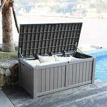 XLLLL Cassapanca da Esterno Contenitore Impilabile in Plastica Capannone Giardino Deposito Banco Impermeabile Cuscino Ideale per Terrazza Patio Scatola