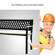 outdoor product Panchina da terrazza panchina da Esterno, Sgabello per Il Tempo Libero con braccioli e Schienale, Panca Decorativa retrò Impermeabile e antiruggine per Cortile, Facile da Montare