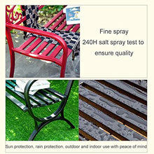Panchina da Giardino in Metallo panchina, Sedie a Sdraio Resistenti al Sole e alle intemperie sulla terrazza del Patio, Sedia da Giardino in Ferro battuto per Esterno, 50 x 23 x 33 Pollici