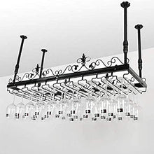 Y DWAYNE Portabottiglie per Vino Moderno in Metallo - Portabottiglie da Appendere, Portabottiglie Alto, Decorazione per Cucina bar-120x35cm_Black
