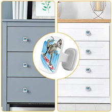 Set di 4 maniglie rotonde per armadio da cucina, credenza, cassettiera, cassettiera, con viti, per cucina, comò, armadietto, bagno, armadio T-REX Dinosaur Surf