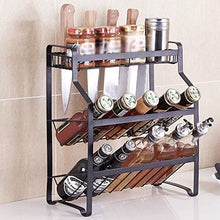 LYM &ripiano di stoccaggio Mensole da Cucina, condimento Bottiglie Domestici Multifunzione scaffale a 2 Strati, scaffalatura di immagazzinaggio Mensola Scaffale di Finitura