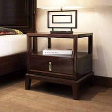 Comodino Cinese Tabella di Legno Comodino Comodino Camera da Letto con cassetto Comodino con Open Storage Shelf Arredamento Moderno (Colore : Marrone, Dimensione : 53X41X51CM)