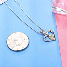 Baoxiaohed Collana in Argento Sterling, Collana Cuore in Stile Moda Argento Sterling 925, Adatta per La Festa della Mamma, Regali di Anniversario E Regali di Compleanno