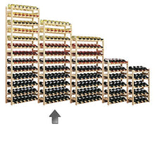 Cantinetta / scaffale per vino SIMPLEX modello 4, per 77 bottiglie, legno naturale - A 166 x L 72 x P 25 cm