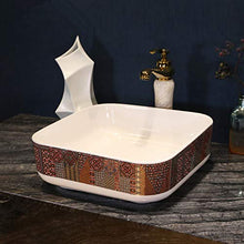 Lavandino del bagno del lavabo della porcellana di arte della pittura della mano di stile della pittura a mano d'annata dell'Europa dei gingilli del lavandino del lavandino