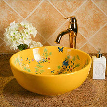 Jgophu Bagno, biancheria da bagno in ceramica cinese con controbassino, rotondo, per hotel
