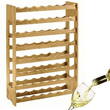 BAKAJI CANTINETTA 56 posti Porta Bottiglie in Legno Multistrato di Betulla, Dimensioni cm. 67x25xh.100 (Beige)