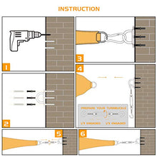 Kit di Fissaggio per Vela Parasole - Acciaio Inossidabile Kit di Fissaggio per Tenda a vela, Kit per Fissaggio a Vela per Triangolo e Rettangolo, Kit di Fissaggio per Ombreggiante per Ombra Giardino