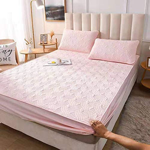 WWQQ Custodia Materasso Copriletto Profonda Lenzuola con Angoli Protezione Doppia/Singola Coprimaterasso per Letto all-Inclusive Addensare E Svolgere Un Ruolo Impermeabile, Anti-Acaro, Antibatterico