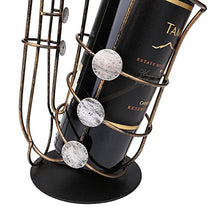 Extaum Vino Rack in Stile, Metallo Vino Rack Sax Bello e Pratico Portabottiglie Vino Creativo del Supporto Bottiglia Pratica Artigianato Ornamenti