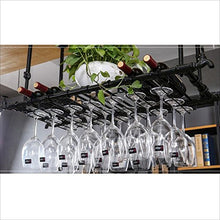 Portabottiglie per vino Sospensione per barra in metallo Bancone per bar Portabottiglie per vino Ristorante per uso domestico Portabottiglie per vino capovolto Dimensioni portabottiglie in ferro ret