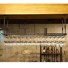 JHGJBJ Black-titolari Calici/Bottiglia di Vino, Appendiabiti Tazze Decorazioni for La Casa E La Cucina Bar, Altezza Regolabile: 30-60 Cm (90x35cm)