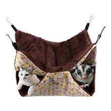 POPETPOP Morbido Pet Appeso Amaca Piccolo Animale Letto Letto Doppio Strato Velluto Amaca per Criceto Chinchilla Scoiattolo Piccoli Animali Domestici - Large Size 35x35 (Yellow Bunny)