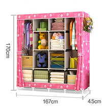 RJJBYY - Armadio grande in tela per camera da letto, con porta scorrevole piatta, armadietto per vestiti, dimensioni: 167 cm x 39 cm x 170 cm