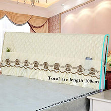 LANG ZI Copritestiera Fodera+Testiera+Letto Fodera per Testata Letto Copri Testata Letto 150/160/200 CM Matrimoniale/Singolo Premium Imbottita Elastica Copritestata Letto Protezione Anti-Collision.