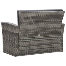 vidaXL Set Divani da Giardino 4 pz con Cuscini Salotto da Esterno Salottino per Patio Arredo da Esterni Arredamento Giardino in Polyrattan Grigio