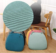 SWECOMZE 2 cuscini per sedia, 43 x 41 x 35 cm, cuscino per sedia, cuscino per sedia, con nastri, sedia da giardino (blu)