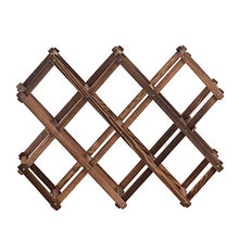 LHQ-HQ Vino Vino Vino Rack Rack Decorazione 10 Bottiglie di Vino Rack di Legno Bottiglia piegante di Free Standing Bar Legno Posizione