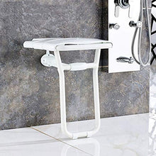 CLJ-LJ Pieghevole Parete Sgabelli Doccia, Anziani/disabili Anti-Slip Doccia Sedile Sgabello con i Piedini Sgabello in Bianco Bagno Sgabello, Bagno