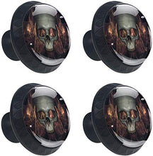 Halloween Sugar Skull Pomelli per Porta Set di 4 Pomelli per Mobili Manopole per Cassetti Cucina Armadio Vetro