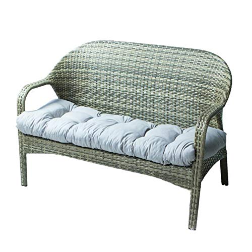 ASY Cuscino per Panca Cuscino per Sedia Addensato 130x50x12cm Cuscino per Panchina da Giardino Cuscino per Altalena per Portico Cuscino per Finestra A Dondolo Reclinabile in Vimini (Color : Grey)