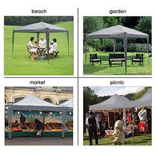 ISE 3x3 Gazebo da Giardino Pieghevole,Robusto,UV50+,Tenda per Giardino/Feste/Campeggio/Festival/Birra/Picnic/Matrimonio,Grigio