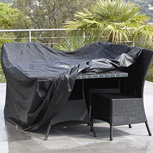 Casa & Giardino Copridivano pieghevole anti-UV impermeabile anti-UV 210D sedie da tavolo copertura protettiva copertura set di mobili For esterni, dimensioni: 242 * 162 * 100cm (nero) Casa & Giardino
