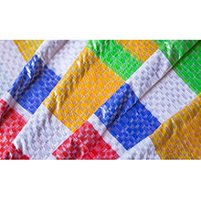 MHBGX Teloni, Tela Cerata Impermeabile Antipioggia - Spessa Plastica Parasole per Esterni Protezione Solare Striscia Colorata Pioggia 140 G / M2,B,2 × 3 M