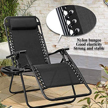 ZSWQ Sedie Anti gravità Corda Sedia A Sdraio Ricambio Corda, per Sedie Zero Gravity, Sedie da Giardino, Sdraio da Esterno, 8PCS (Nero)