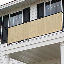 Balcone Protezione LSXIAO Ombra Perforata di Protezione Solare Schermata Privacy 90% di Blocco della visibilità Protezione UV HDPE Adatto A Balconi Dell'appartamento, 54 Taglie